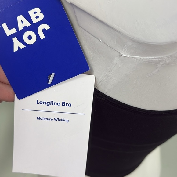 Joylab Longline Bra With Metallic Corset Detail Black XS NEW - Picture 6 of 8